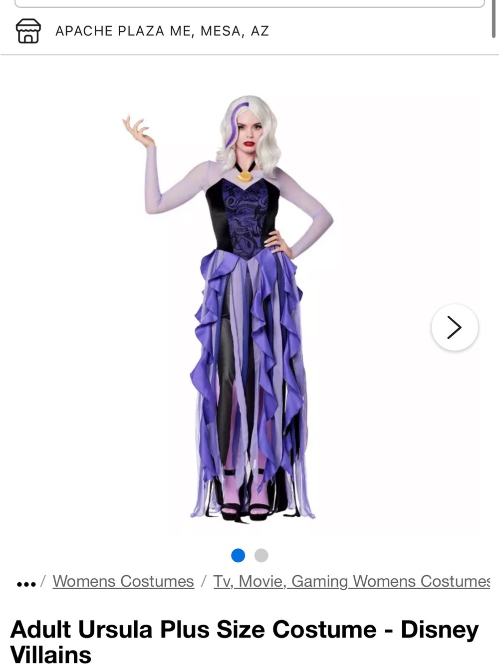 Disney Villains Ursula costume 1x